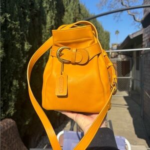 Vintage coach Soho Belted Pouch #4156 Vibrant Yellow